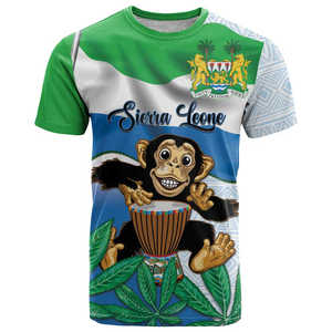 T-shirt Personalizzata Stile Lineare della Sierra Leone per il Giorno dell'Indipendenza - Stampa su Richiesta - Product Image 4