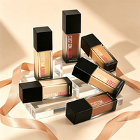Fond de teint personnalisé en marque privée, fond de teint mat imperméable pour tous les types de peau, couvrance vegan, fond de teint liquide sans huile