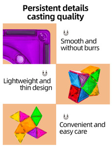 120Pcs nam châm xây dựng gạch rõ ràng từ 3D khối xây dựng playboards-Sáng tạo ngoài sức tưởng tượng giáo dục - Product Image 4