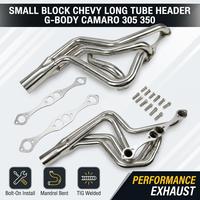 Collecteurs d'échappement de course à tube long en acier inoxydable pour SBC Chevy G-Body Malibu Monte Carlo Regal Camaro 305 350 V8 72-87 Vente en gros