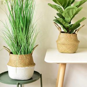 L0697 Hierba <span class=keywords><strong>maceta</strong></span> de ratán juego de macetas grandes tejidas a mano sala de estar balcón Hotel cesta de flores decorativa <span class=keywords><strong>maceta</strong></span> - Product Image 3