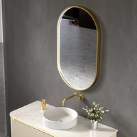 Espejo de Baño Inteligente con Marco de Aluminio, Iluminación LED, Antivaho, Control Táctil, Clasificación IP65, Ecológico, Sin Cobre, para Apartamentos