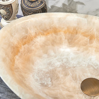 Vente en gros de lavabos de salle de bain modernes en pierre d'art de luxe, toilettes de salle de bain