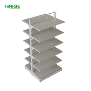 Heavy Duty White Double Sided Grocery Store <b>Racking</b> Adjustable Layer Supermarket Display <b>Shelf</b> for Retail Shop - Product Image 1