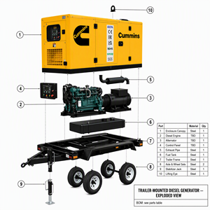 Générateur diesel électrique insonorisé Cummins Weichai Yuchai EAC 40 kW 50 kVA, prix 50 kVA - Product Image 5