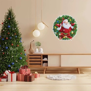 Dibujos animados <span class=keywords><strong>Navidad</strong></span> Santa corona diamante pegatinas niños DIY diamante pegatinas Festival ventana puerta pegatinas decorativas - Product Image 4