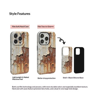 Cover Posteriore per Cellulare con Design Retrò Animale Ruggine di Tendenza, Custodia per Telefono in TPU Opaco Antiurto, Sublimazione per iPhone - Product Image 6