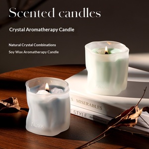Soy Wax Crystal Stone Scented <b>Candle</b> Gift Box Luxury Wedding Favor Long Lasting Home Decor Gift - Product Image 4