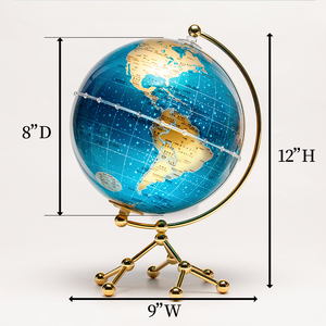 Wellfun Globe du monde de table <span class=keywords><strong>Carte</strong></span> acrylique Globe du monde nautique avec support de table Style vintage Bureau Décoration intérieure Globes - Product Image 2