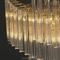 Lustre en cristal de verre pour salon, décoration d'hôtel, luminaire suspendu de luxe pour la maison. Luxe moderne
