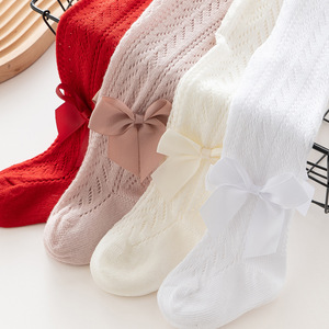 Collants <span class=keywords><strong>de</strong></span> Style espagnol pour bébé, en coton peigné, en maille respirante pour nouveau-né, collants <span class=keywords><strong>fantaisie</strong></span> pour bébé fille - Product Image 3