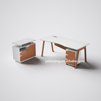 Nouveau design de PDG de luxe Bureau de direction moderne en bois mélaminé pour le mobilier de bureau Bureau de travail