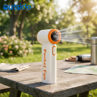 Nouveau Mini Ventilateur Portable en Plastique 2026, 199 Vitesses, Affichage Numérique, Rechargeable USB, Sans Lames, Refroidissement Portable pour Camping en Extérieur