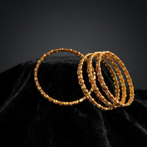 PADMAWATI Private Limited Luxury Tungsten Gold Plated Multi Color Women's Traditional Bangles Set Indian Bridal Wedding <b>Gift</b> - Product Image 2