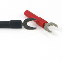 Adaptateur de fourche en Y pour fiche nickelée 4mm avec isolation banane 4mm Ouverture de la douille banane 7.2mm