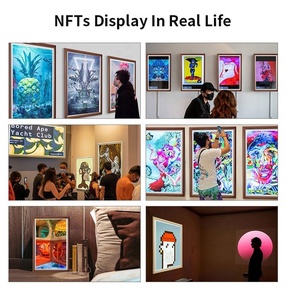 Marco de Exhibición NFT Inteligente de Madera con Pantalla Redonda de 23.6 Pulgadas, Android 11.0, WiFi, Video, Foto, para Cripto-Arte, Personalizado OEM - Product Image 6