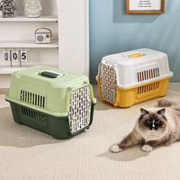 Ventes en gros de cages de transport pour chiens et chats en plastique, cage de voyage portable pour chien, boîte de transport pour chat, cage de transport pour animaux, cage de transport pour voiture