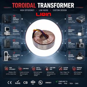 Transformateur d'isolement toroïdal 110V 1000VA 1200VA <span class=keywords><strong>1400VA</strong></span> pour caméras de vidéosurveillance extérieures CE EK avec blindage à bobine de cuivre - Product Image 3