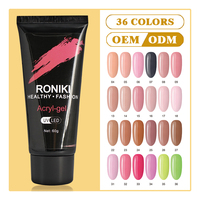 RONIKI Couleur Mixte Longue Durée Uv Gel Dur Constructeur D'ongles Résine Inodore Marque Privée Gelée Uv Extension D'ongles Acrylique Poly Gel