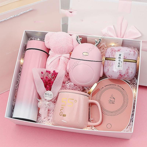Coffret Cadeau Personnalisé en Gros avec Logo : Tasse, Bouteille Isotherme, Mug en Céramique pour Thé/Café, Veilleuse Fleurie, Parapluie pour la Saint-Valentin - Product Image 1
