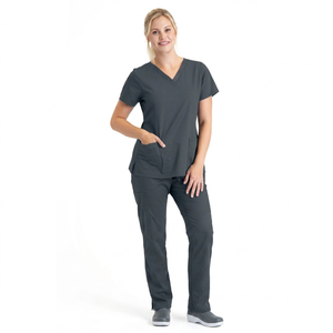 Custom Yellow <b>Scrubs</b> Uniforms Long Sleeve Jacket Stretch Nursing Hospital Uniform Medical Women's <b>Scrubs</b> <b>Set</b> - Product Image 1