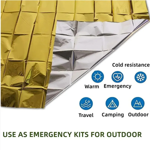 <span class=keywords><strong>Manta</strong></span> de Emergencia Impermeable y Ligera para Camping, <span class=keywords><strong>Manta</strong></span> de Rescate Térmica de Emergencia, Poncho Térmico - Product Image 4