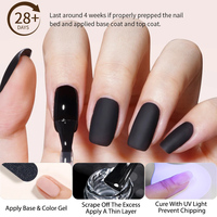 Gel de vernis à ongles mat super mat, poudre sans bâton, sans essuyage, haute brillance, fournisseur professionnel de couche de finition mate
