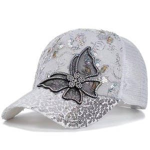 Casquette de baseball ajustable style coréen tendance 2025 avec nœud en cristal et protection solaire, personnalisable avec logo - Product Image 3