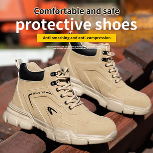 Calzado de Seguridad para Hombre, con Puntera de Acero, Antipinchazos, para Trabajo, Protección Laboral, para Todas las Temporadas - Product Image 1