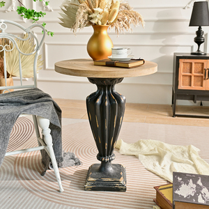 โต๊ะกาแฟทรงสูงสไตล์นอร์ดิกโมเดิร์น ทนทาน ทำจากไม้ หน้าโต๊ะสีดำ สำหรับห้องนั่งเล่น ห้องรับประทานอาหาร เฟอร์นิเจอร์บ้าน ขายส่ง - Product Image 4