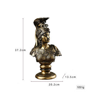 Statue de la déesse Athéna en résine, style rétro européen, ornement artistique créatif pour la maison, le restaurant, le bar, décoration d'inspiration grecque antique, cadeau - Product Image 6