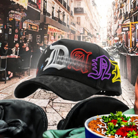 Casquettes de baseball vintage noires en gros pour juniors, à visière incurvée, unisexe, ajustables, en toile, avec strass de luxe El Mago