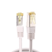Cat8 STP kabel Patch fleksibel, kabel Jumper jaringan RJ46 lembut kabel komunikasi RJ45