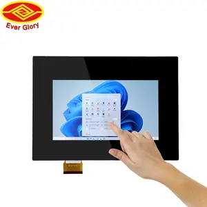 7 Inch Industrial USB Touch Screen Panel Display Module 10 Touch Points Waterproof G+G Structure LCD Glass