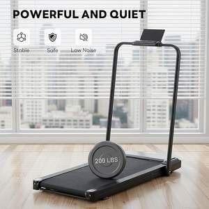 コンパクトなスチール製折りたたみ式トレッドミル 静音 デスク下ウォーキングパッド ポータブルデザイン 自宅 オフィス ワークアウト 簡単収納 - Product Image 4