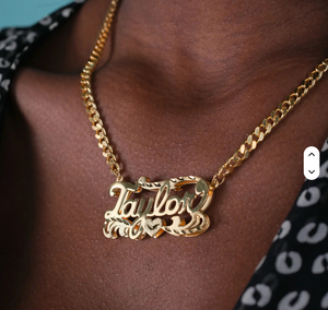 Dropshipping Collier pendentif en acier inoxydable avec nom plaqué aucun ternissement Bijoux personnalisés - Product Image 1