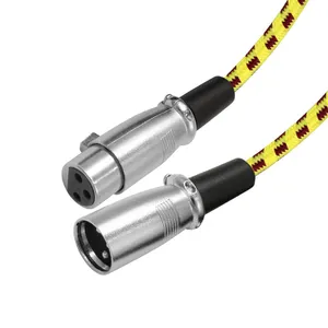 Câble de microphone XLR de haute qualité personnalisé en usine 1M 3M 5M 10M 3Pin XLR mâle à femelle câbles Balance audio câble Micro XLR