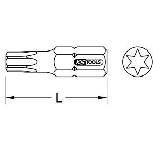 KS เครื่องมือ1/4 "บิต Torx, 25มม., T30 - Product Image 2