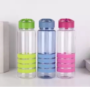 Botella de Agua de Plástico Transparente de Gran Capacidad, Portátil, Libre de BPA, con Pajita y Logotipo Personalizado - Product Image 4