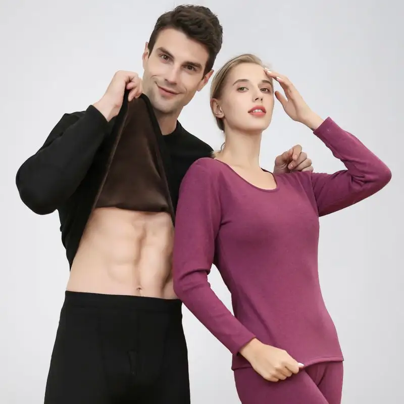 Men's Winter Black Thermal Wholesale 2 Piece Set Clothing Men Winter Thermal Suit Long Johns For Woman Warm Thermal Underwear