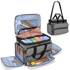 Grand Organisateur de Fournitures de Couture avec Deux Diviseurs Amovibles, Sac de Voyage pour la Couture avec Bandoulière pour Accessoires - Product Image 1