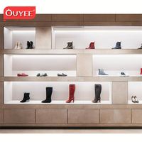 Meuble de présentation de chaussures de luxe en bois, design OUYEE, avec garantie de 3 ans