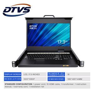 Commutateur <span class=keywords><strong>KVM</strong></span> DTVS 1U monté en rack 16 ports <span class=keywords><strong>VGA</strong></span> avec 17 \ "LCD 1080P <span class=keywords><strong>VGA</strong></span> prise en charge USB/clé de raccourci et contrôle OSD en stock - Product Image 2