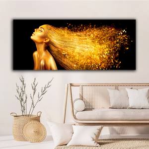 Marco <span class=keywords><strong>de</strong></span> decoración del hogar, arte <span class=keywords><strong>de</strong></span> pared, impresiones <span class=keywords><strong>de</strong></span> imágenes, póster, retrato <span class=keywords><strong>de</strong></span> mujer, lienzo, mujer popular, polvo volador, brillo dorado, arte <span class=keywords><strong>de</strong></span> pared para mujer - Product Image 2