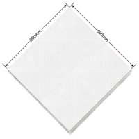 Panneaux de plafond en gypse laminé PVC 2x2, 7 mm d'épaisseur, 600x600 mm, imperméables et ignifuges pour bâtiments commerciaux