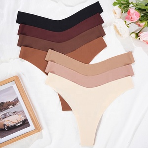 Culottes Femmes Sans Coutures Sexy Taille Basse Vente en Gros, Sous-Vêtements String Couleur Unie - Product Image 2