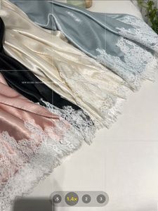 2026 Dropshipping Women <strong>Patchwork</strong> Lace Long <strong>Skirt</strong> Summer Minimalist Casual Blank Loose Midi Mermaid Satin <strong>Skirts</strong> - Product Image 6
