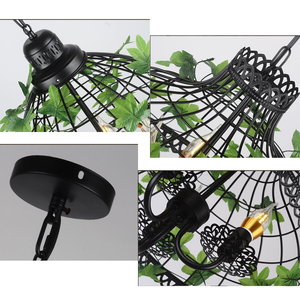 Vintage endüstriyel kuş kafesi avize restoran Bar LED ışık kahve süt çay dükkanı için tencere kaynağı dekoratif lamba - Product Image 4