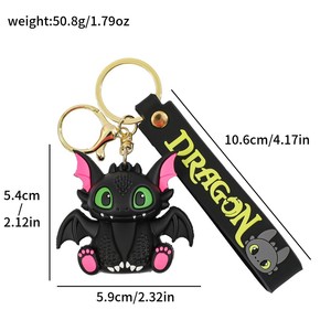 Porte-clés Drôle de Dragon Sans Dents, Dessin Animé, Comment Enlever la Peur au Dragon, Mignon, pour Sac à Dos, Pendentif de Couple, Cadeau - Product Image 5