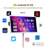 Écran de projection 27 32 pouces Écran tactile portable Rotation à 360 degrés Led Wifi Android Smart tv Moniteur de télévision pour réunion